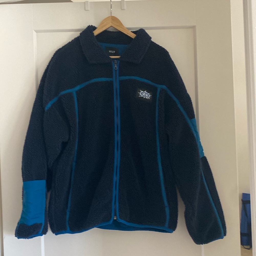 HUF fleece zip up jacket